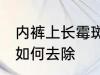 内裤上长霉斑怎么去除 内裤上长霉斑如何去除