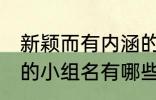 新颖而有内涵的小组名 新颖而有内涵的小组名有哪些