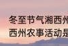 冬至节气湘西州农事活动 冬至节气湘西州农事活动是什么