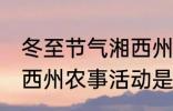 冬至节气湘西州农事活动 冬至节气湘西州农事活动是什么