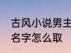 古风小说男主角名字 古风小说男主角名字怎么取