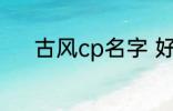 古风cp名字 好听的古风cp名字