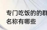 专门吃饭的的群名称 专门吃饭的的群名称有哪些